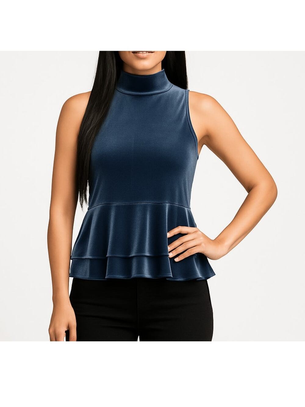 REVOLVE Torn x RONNY KOBO Ricki Velvet Top MOODY WHIMSY GOTH Ruffle Small S
